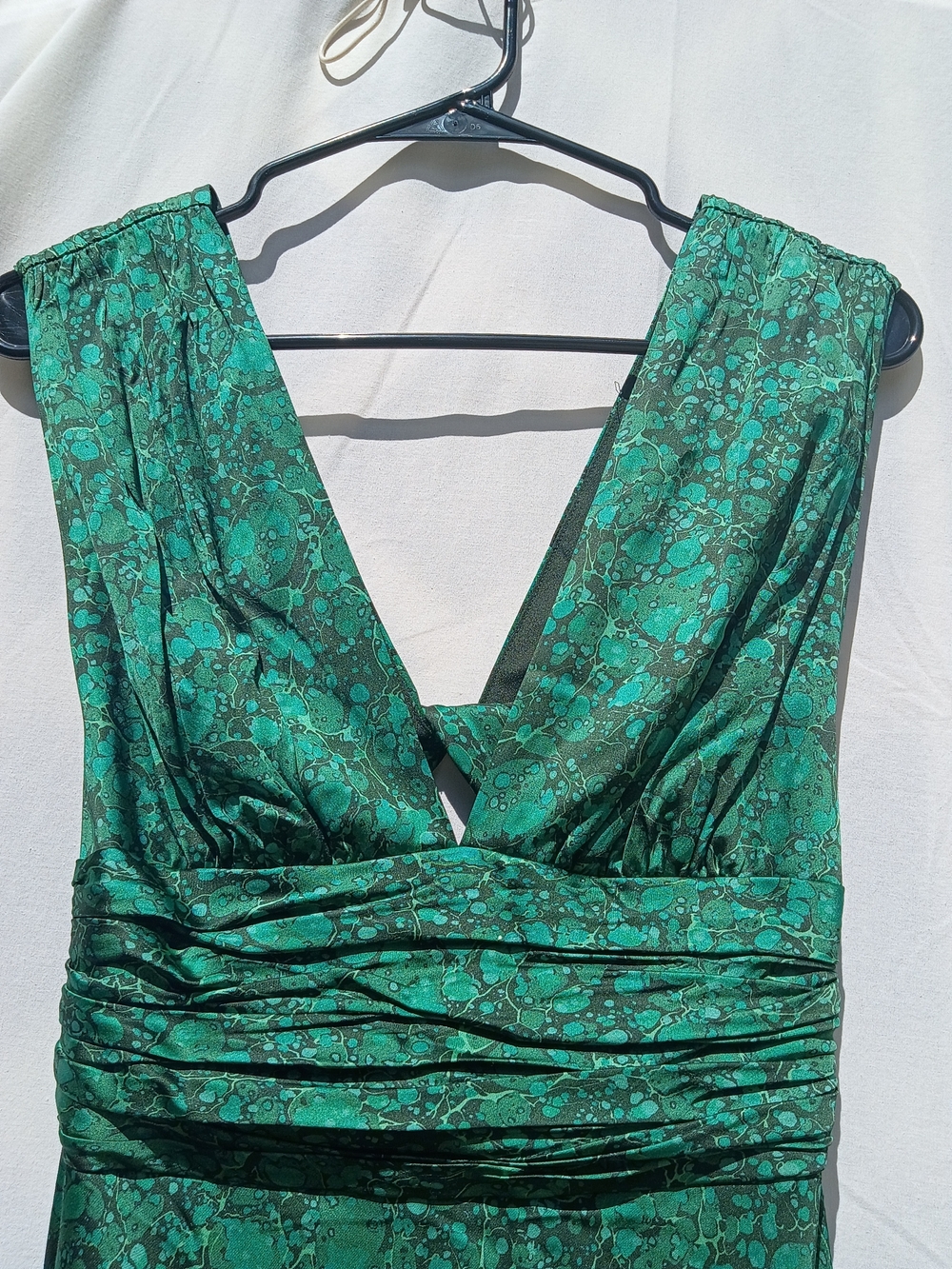Banana Republic Deep Emerald V-Neck Midi Dress - Picture 4 of 5